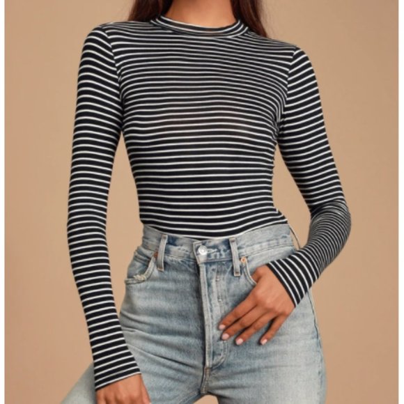 Lulus Tops - NWT Lulus Anything is Posh-ible Striped Top